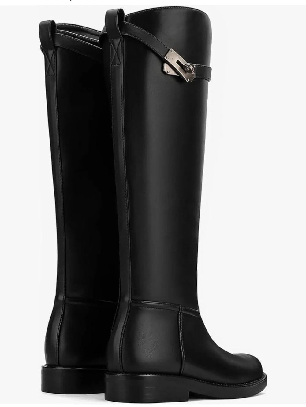 Classic Designer Inspired Black Tall Riding Boots - Women's